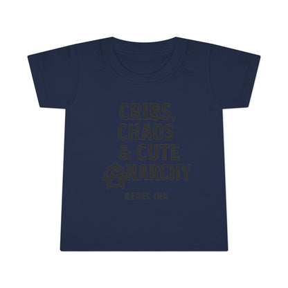 Toddler Punk T-Shirt - Cribs, Chaos & Cute Anarchy, Baby Gift, Toddler Outfits, Playtime Apparel, Kids' Graphic Tee