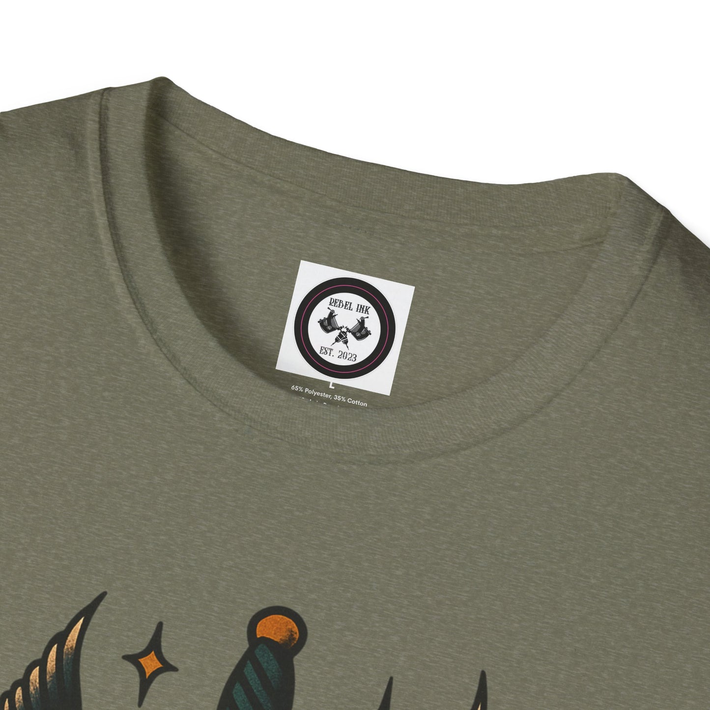 Rebel Ink Unisex Softstyle T-Shirt | Tattoo Vibe, Casual Wear, Unisex Fashion, Gift for Tattoo Lovers, Everyday Style