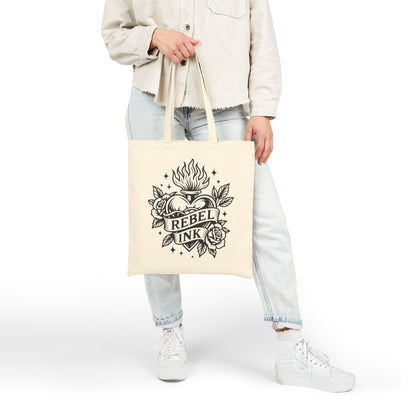 Rebel Ink Canvas Tote Bag | Bohemian Tote for Art Lovers | Gift for Artists, Eco-Friendly Bag, Stylish Shopping Tote, Unique Carryall Bag