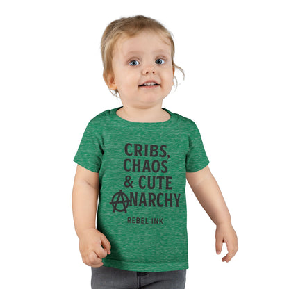 Toddler Punk T-Shirt - Cribs, Chaos & Cute Anarchy, Baby Gift, Toddler Outfits, Playtime Apparel, Kids' Graphic Tee