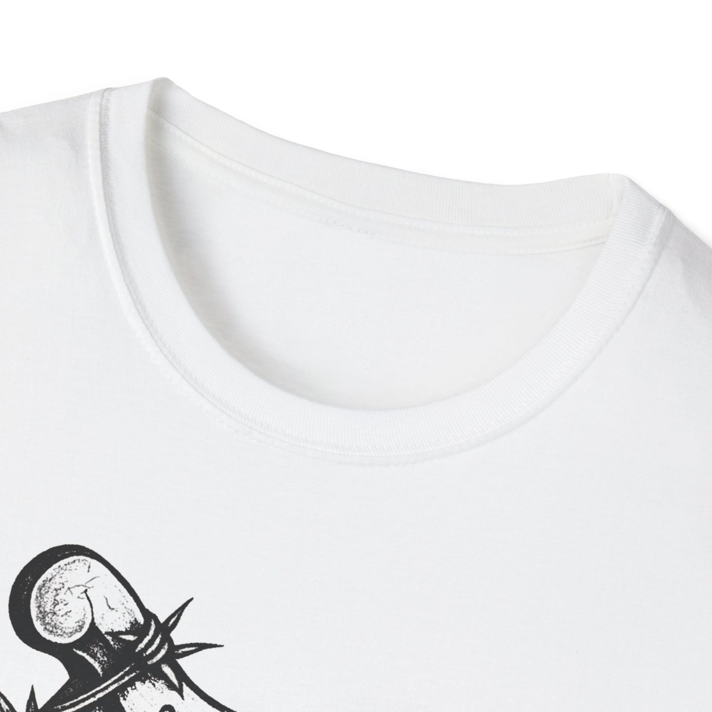 Unisex T-Shirt with Cool Irish Harp Wrapped in Barbed Wire Design