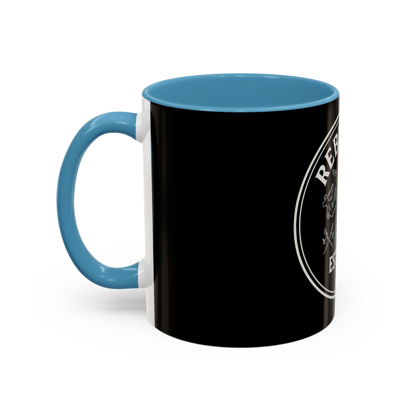 Rebel Ink Coffee Mug - Edgy Black Ceramic Cup, Tattoo Studio Decor, Gift for Tattoo Lovers, Customizable, Unique Drinkware