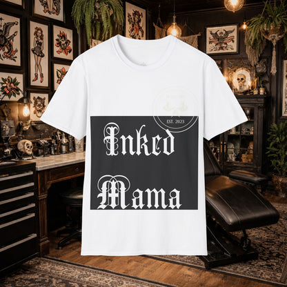 Inked Mama Unisex Softstyle T-Shirt, Stylish Casual Wear for Moms, Perfect Gift for Mother's Day, Feminine Everyday Tee, Inked Mama T-Shirt