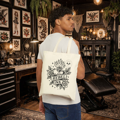 Sacred Heart Rebel Ink Cotton Canvas Tote Bag