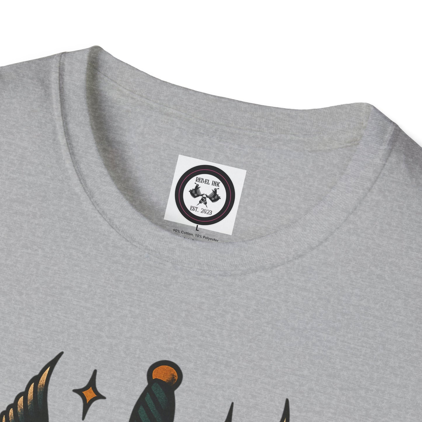 Rebel Ink Unisex Softstyle T-Shirt | Tattoo Vibe, Casual Wear, Unisex Fashion, Gift for Tattoo Lovers, Everyday Style