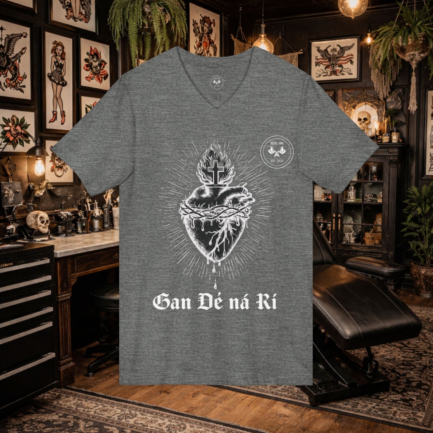 Scared Heart "Without God Nor King" V-Neck Tee