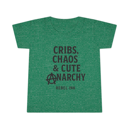 Toddler Punk T-Shirt - Cribs, Chaos & Cute Anarchy, Baby Gift, Toddler Outfits, Playtime Apparel, Kids' Graphic Tee