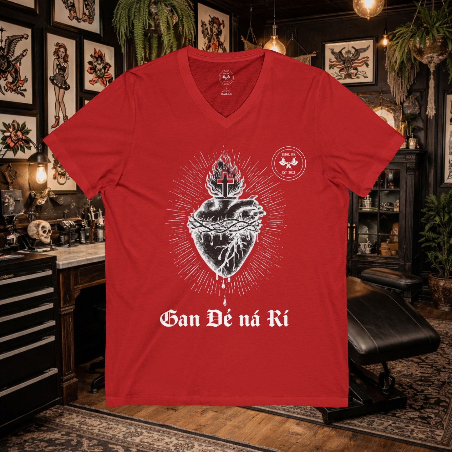 Scared Heart "Without God Nor King" V-Neck Tee