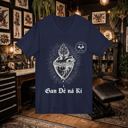 Scared Heart "Without God Nor King" V-Neck Tee