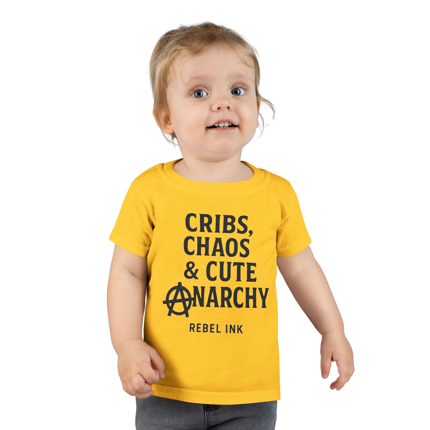 Toddler Punk T-Shirt - Cribs, Chaos & Cute Anarchy, Baby Gift, Toddler Outfits, Playtime Apparel, Kids' Graphic Tee