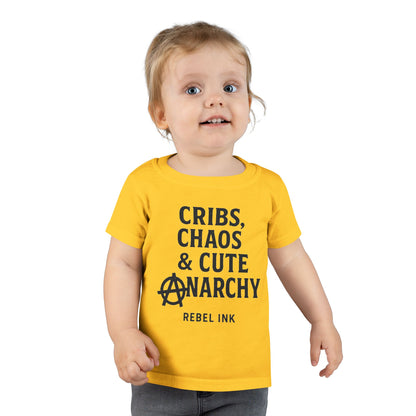 Toddler Punk T-Shirt - Cribs, Chaos & Cute Anarchy, Baby Gift, Toddler Outfits, Playtime Apparel, Kids' Graphic Tee