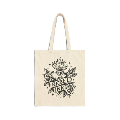 Rebel Ink Canvas Tote Bag | Bohemian Tote for Art Lovers | Gift for Artists, Eco-Friendly Bag, Stylish Shopping Tote, Unique Carryall Bag