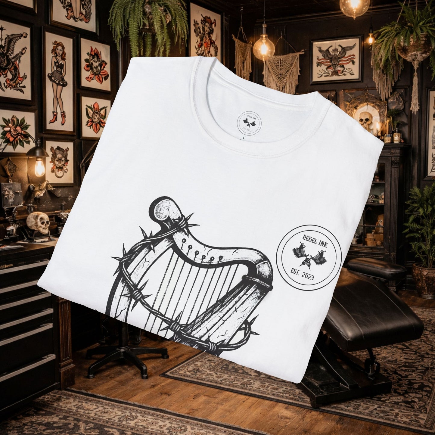 We were never tamed logo white T-shirt