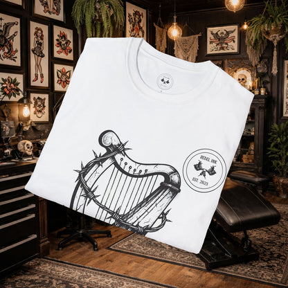 We were never tamed logo white T-shirt