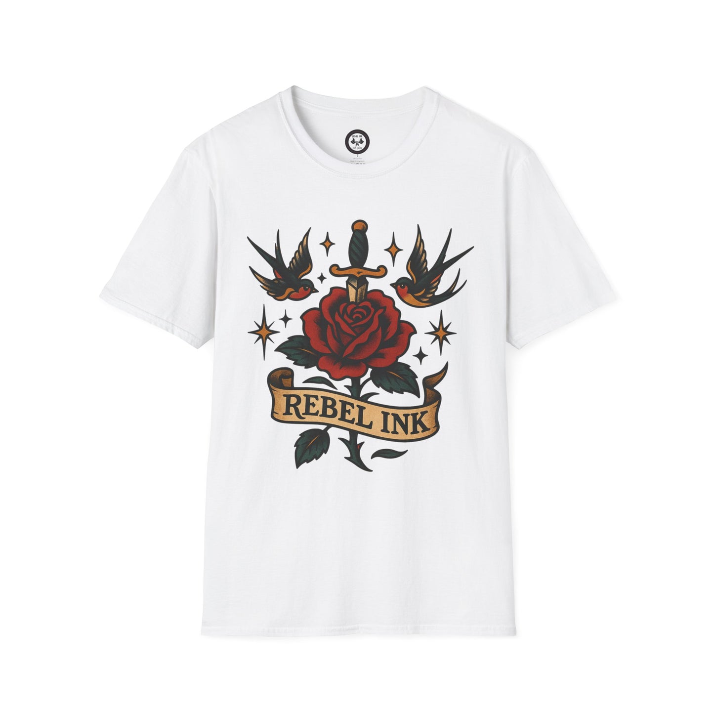 Rebel Ink Unisex Softstyle T-Shirt | Tattoo Vibe, Casual Wear, Unisex Fashion, Gift for Tattoo Lovers, Everyday Style