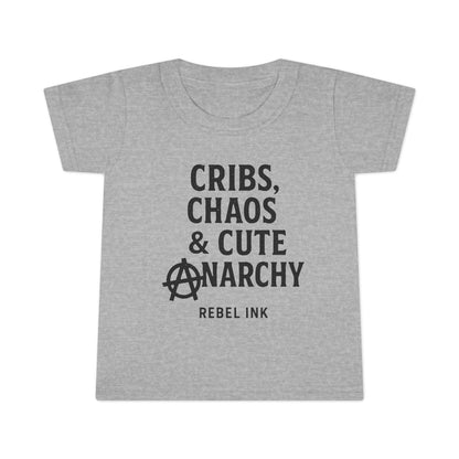 Toddler Punk T-Shirt - Cribs, Chaos & Cute Anarchy, Baby Gift, Toddler Outfits, Playtime Apparel, Kids' Graphic Tee