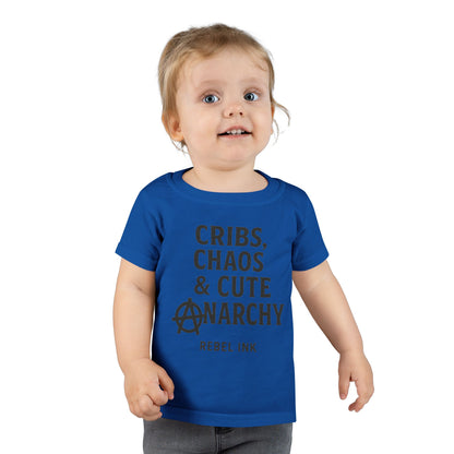 Toddler Punk T-Shirt - Cribs, Chaos & Cute Anarchy, Baby Gift, Toddler Outfits, Playtime Apparel, Kids' Graphic Tee