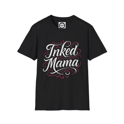 Inked Mama Unisex Softstyle T-Shirt, Stylish Casual Wear for Moms, Perfect Gift for Mother's Day, Feminine Everyday Tee, Inked Mama T-Shirt
