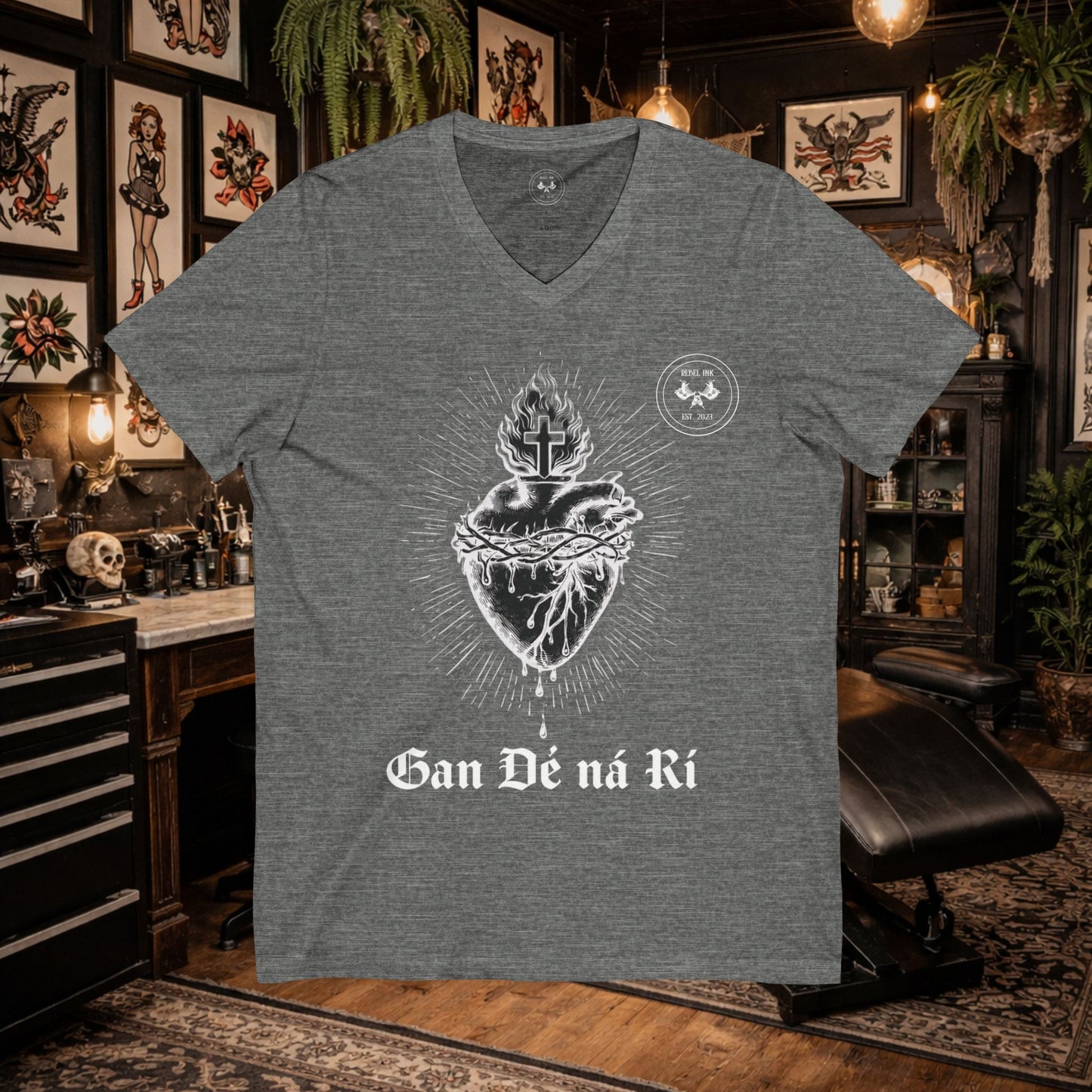 Scared Heart "Without God Nor King" V-Neck Tee