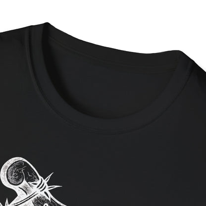 Unisex T-Shirt with Cool Irish Harp Wrapped in Barbed Wire Design