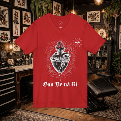 Scared Heart "Without God Nor King" V-Neck Tee