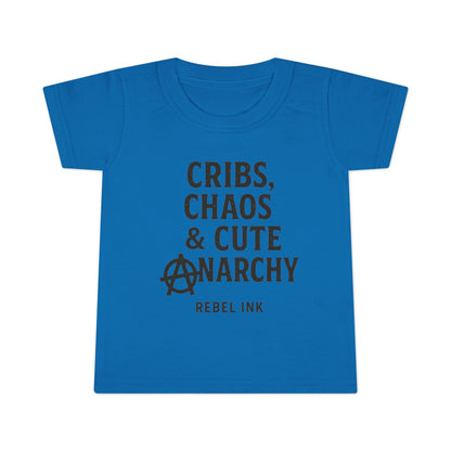 Toddler Punk T-Shirt - Cribs, Chaos & Cute Anarchy, Baby Gift, Toddler Outfits, Playtime Apparel, Kids' Graphic Tee