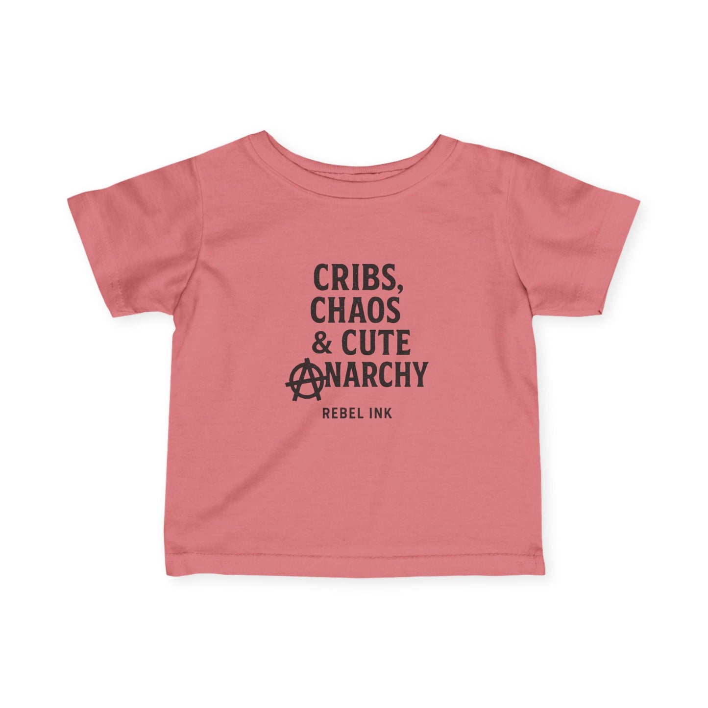 Rebel Infant Tee: Cribs, Chaos & Cute Anarchy, Baby Shower Gift, Toddler Clothing, Punk Style, Cute Baby Outfit, Trendy Baby Gear