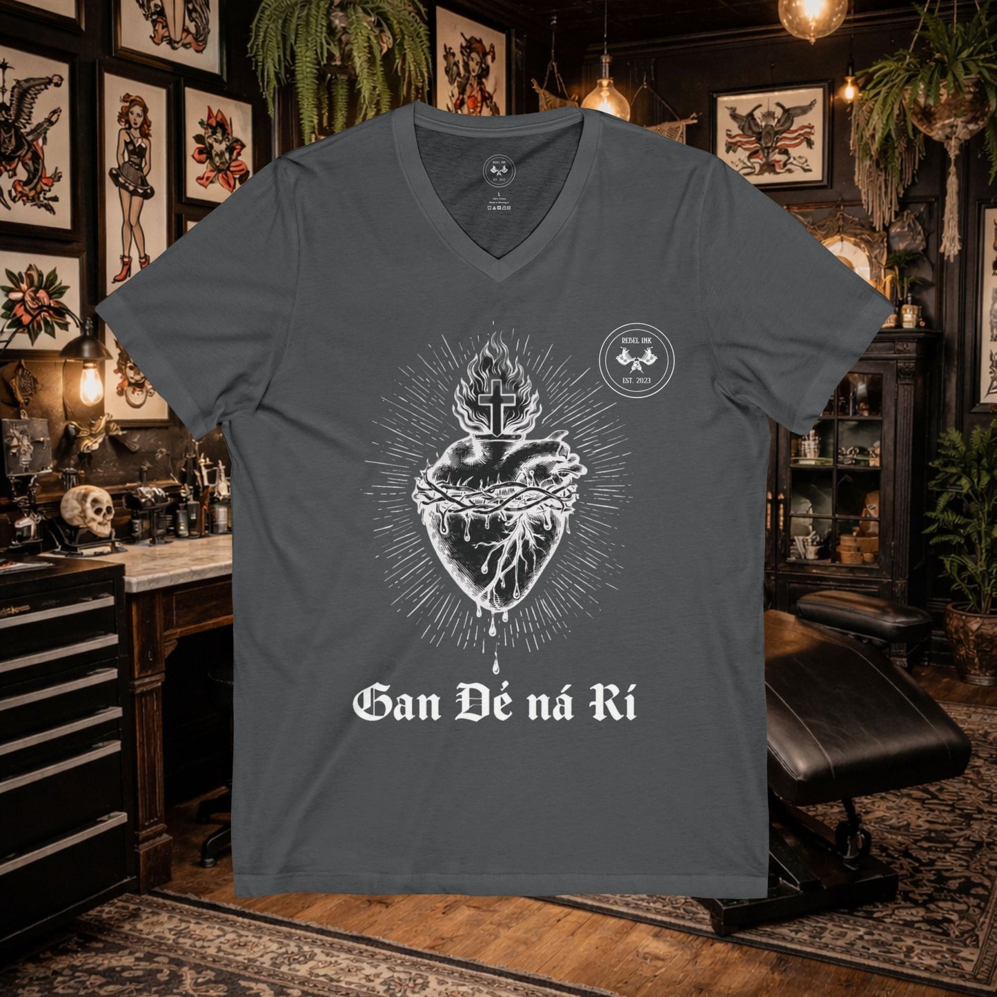 Scared Heart "Without God Nor King" V-Neck Tee