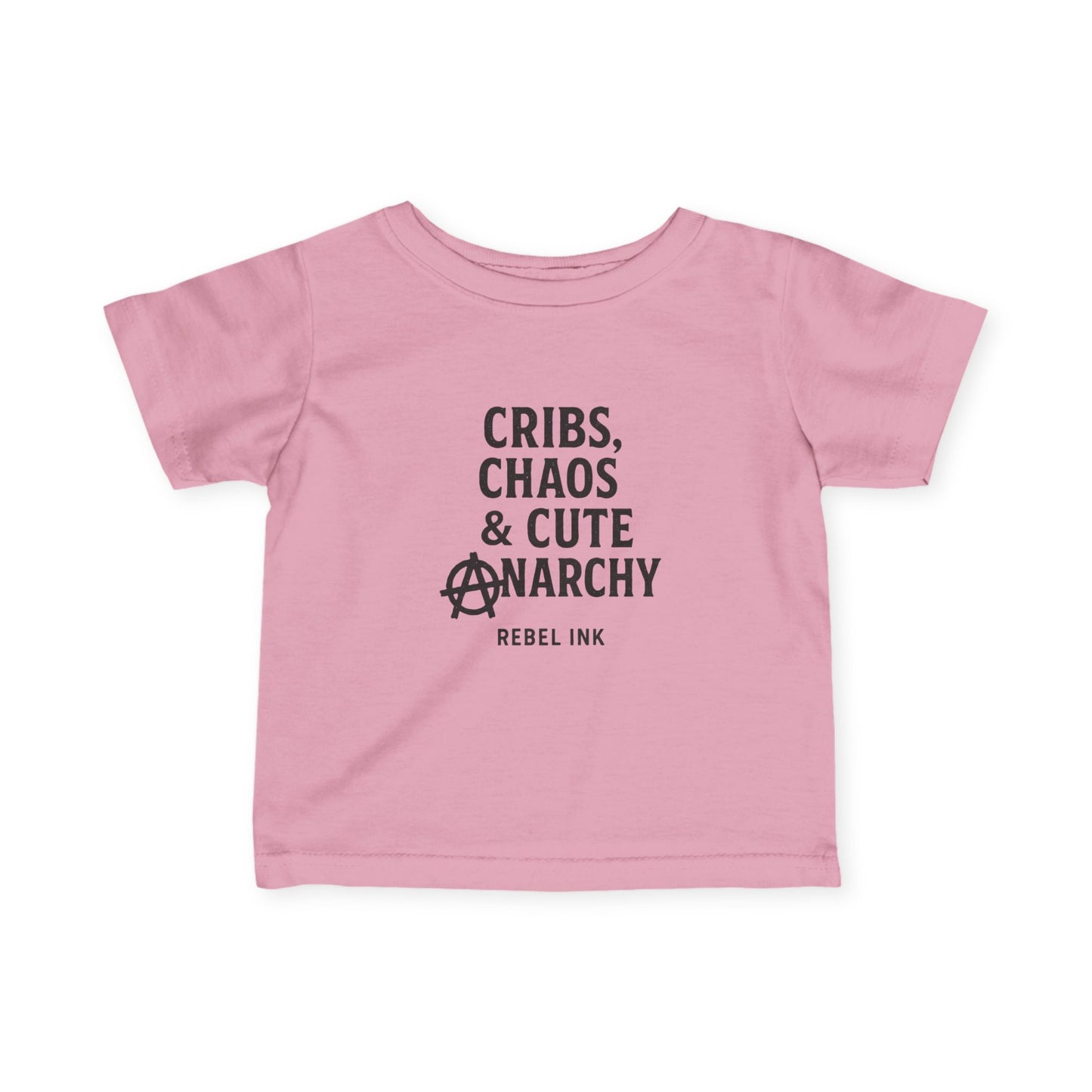 Rebel Infant Tee: Cribs, Chaos & Cute Anarchy, Baby Shower Gift, Toddler Clothing, Punk Style, Cute Baby Outfit, Trendy Baby Gear
