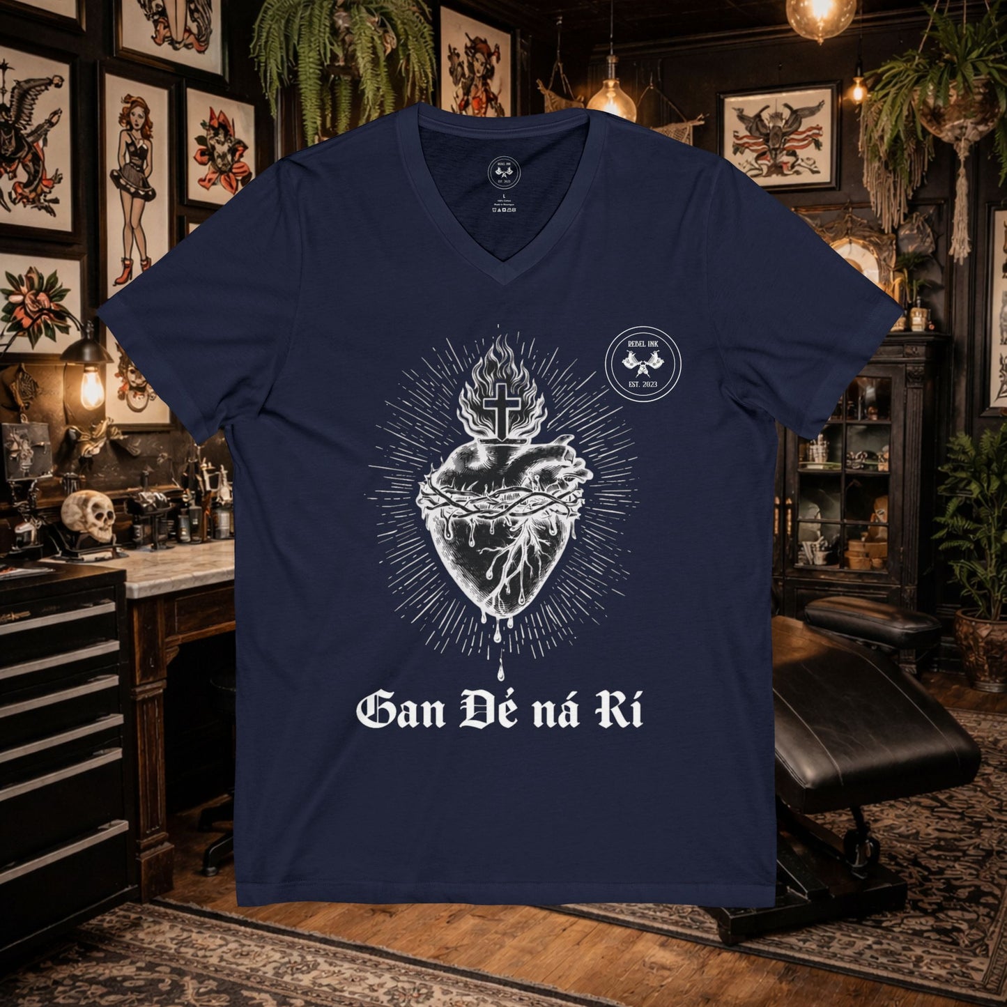 Scared Heart "Without God Nor King" V-Neck Tee