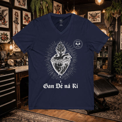 Scared Heart "Without God Nor King" V-Neck Tee