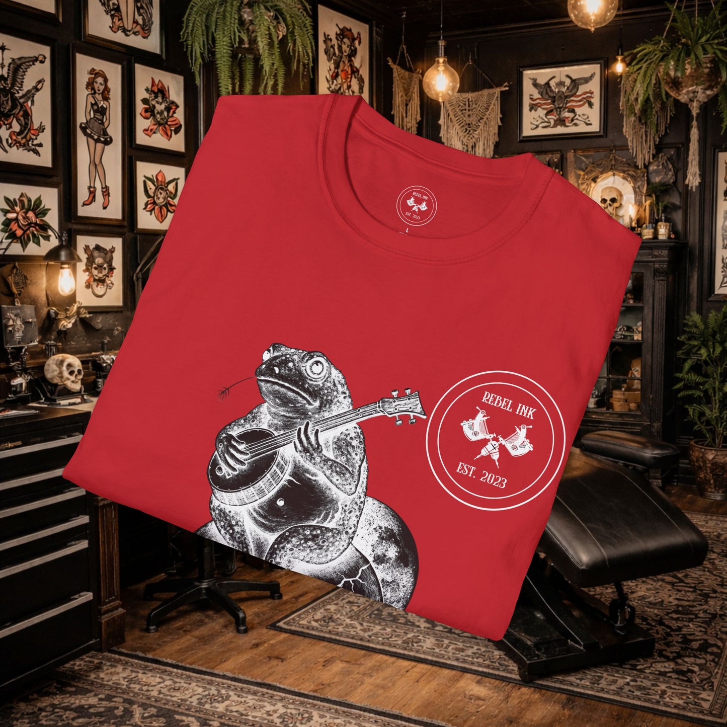 Born Wild Frog Tattoo T-Shirt
