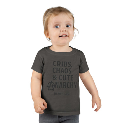 Toddler Punk T-Shirt - Cribs, Chaos & Cute Anarchy, Baby Gift, Toddler Outfits, Playtime Apparel, Kids' Graphic Tee