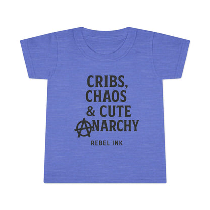 Toddler Punk T-Shirt - Cribs, Chaos & Cute Anarchy, Baby Gift, Toddler Outfits, Playtime Apparel, Kids' Graphic Tee