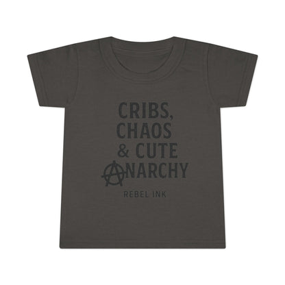 Toddler Punk T-Shirt - Cribs, Chaos & Cute Anarchy, Baby Gift, Toddler Outfits, Playtime Apparel, Kids' Graphic Tee