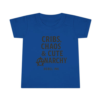 Toddler Punk T-Shirt - Cribs, Chaos & Cute Anarchy, Baby Gift, Toddler Outfits, Playtime Apparel, Kids' Graphic Tee