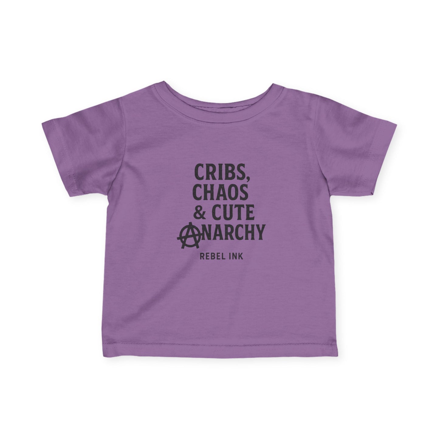Rebel Infant Tee: Cribs, Chaos & Cute Anarchy, Baby Shower Gift, Toddler Clothing, Punk Style, Cute Baby Outfit, Trendy Baby Gear