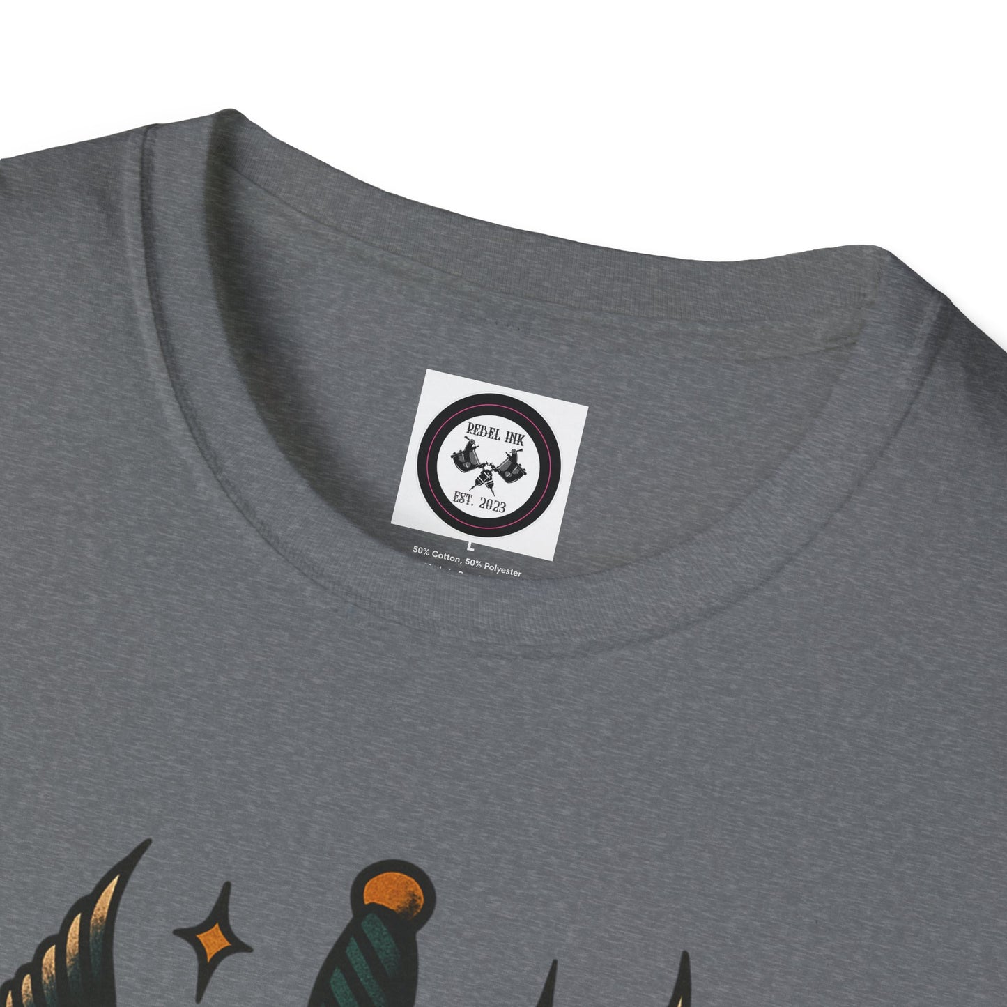 Rebel Ink Unisex Softstyle T-Shirt | Tattoo Vibe, Casual Wear, Unisex Fashion, Gift for Tattoo Lovers, Everyday Style