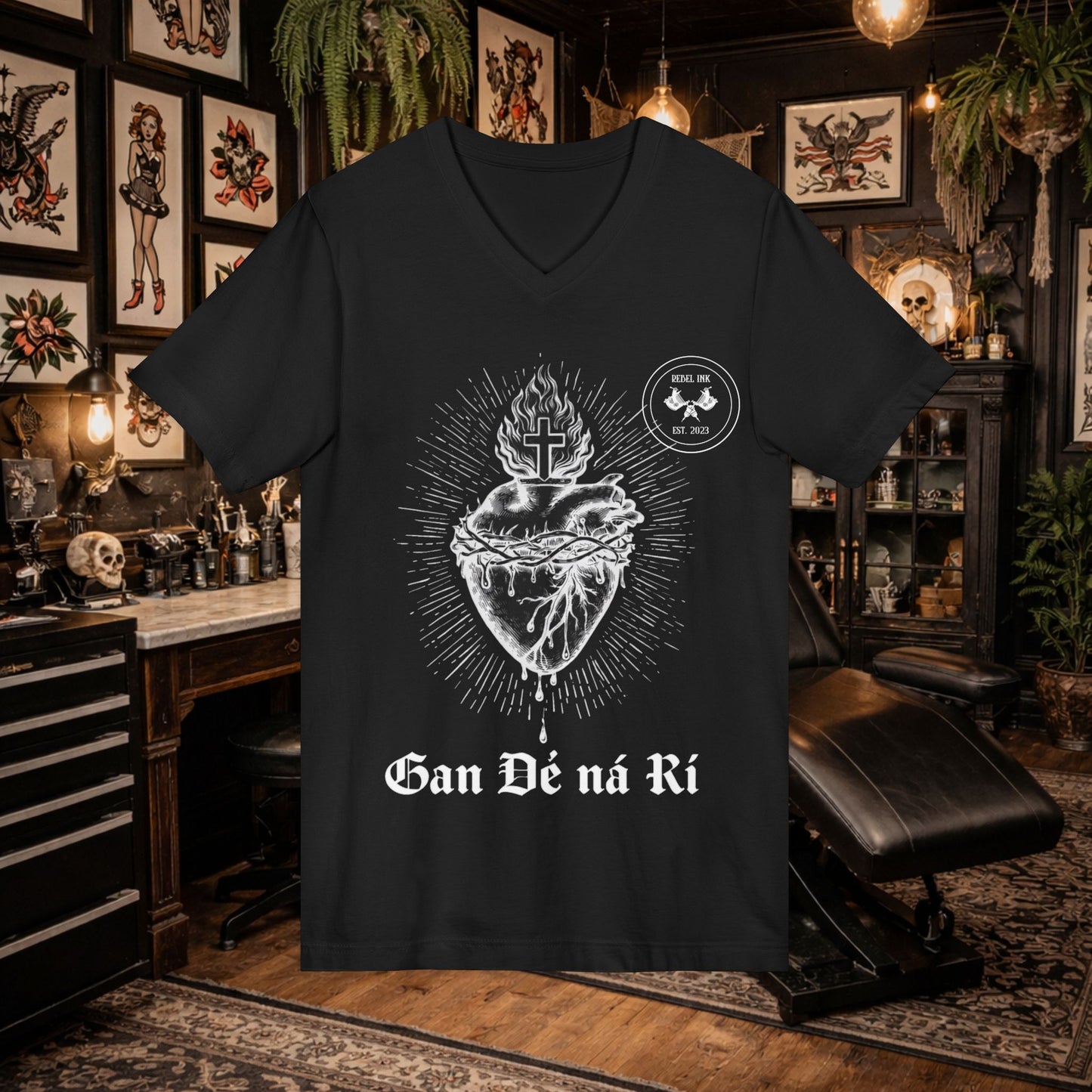 Scared Heart "Without God Nor King" V-Neck Tee