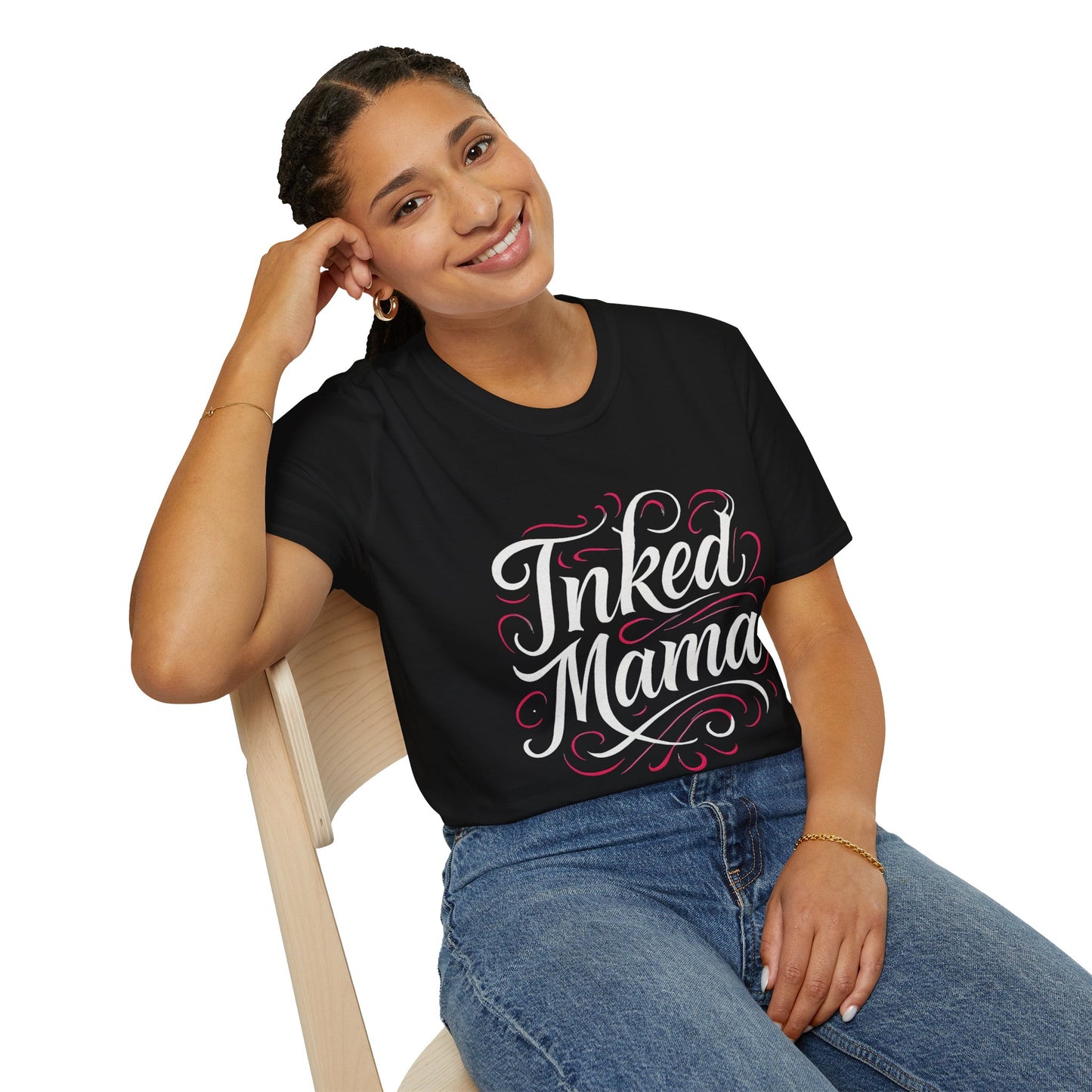 Inked Mama Unisex Softstyle T-Shirt, Stylish Casual Wear for Moms, Perfect Gift for Mother's Day, Feminine Everyday Tee, Inked Mama T-Shirt