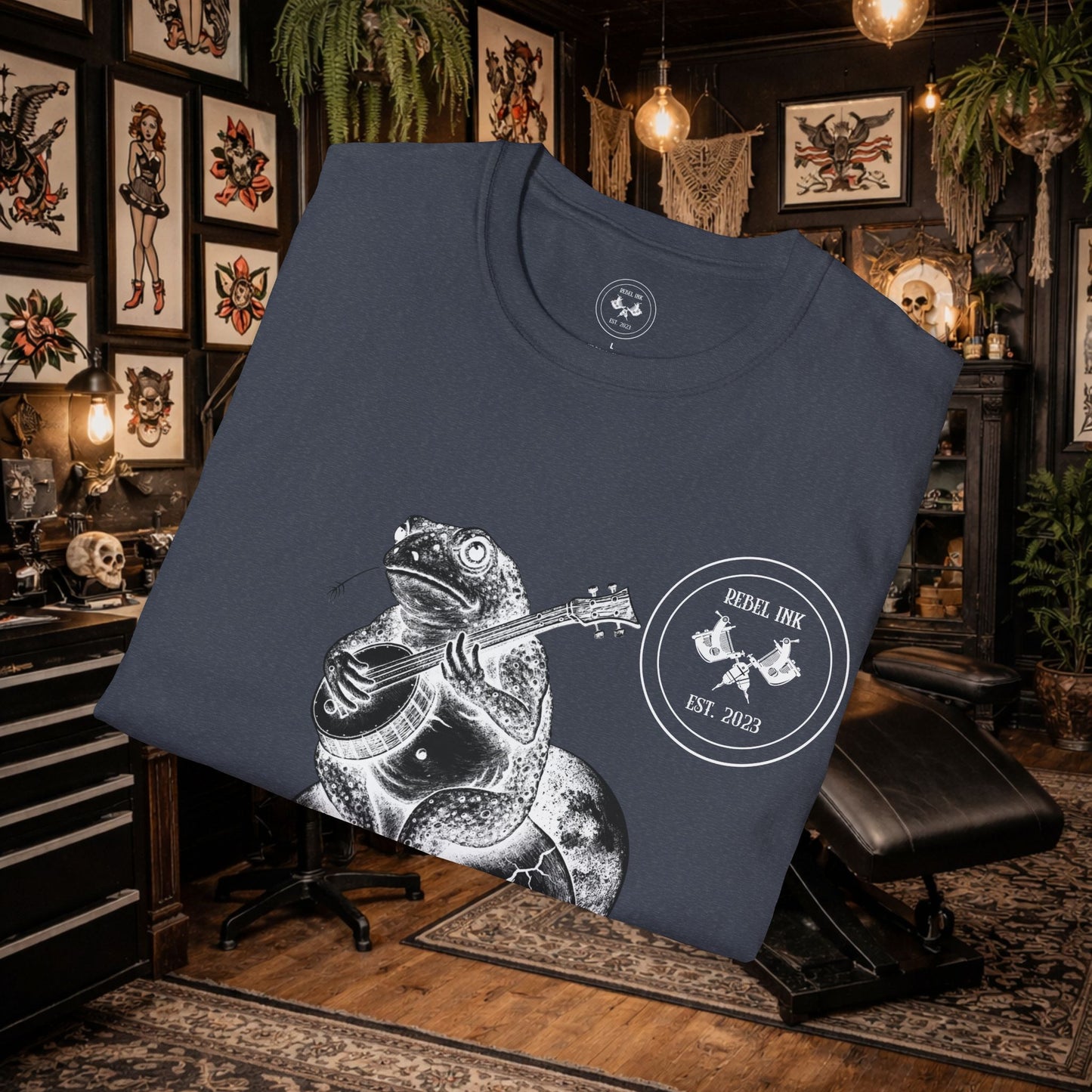 Born Wild Frog Tattoo T-Shirt