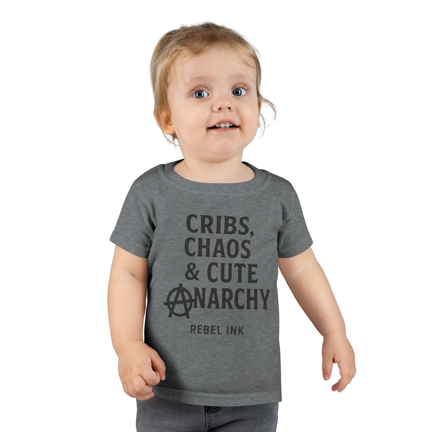 Toddler Punk T-Shirt - Cribs, Chaos & Cute Anarchy, Baby Gift, Toddler Outfits, Playtime Apparel, Kids' Graphic Tee