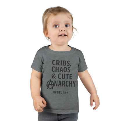 Toddler Punk T-Shirt - Cribs, Chaos & Cute Anarchy, Baby Gift, Toddler Outfits, Playtime Apparel, Kids' Graphic Tee