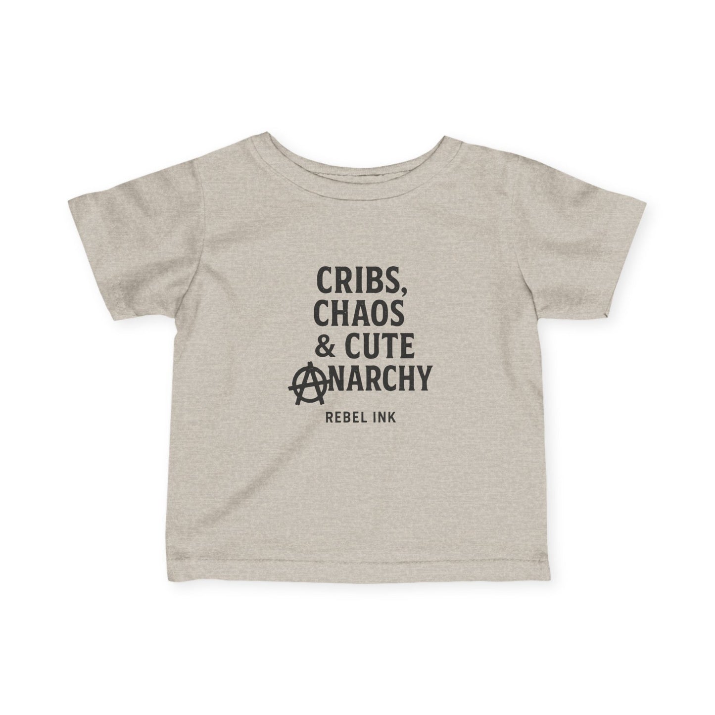 Rebel Infant Tee: Cribs, Chaos & Cute Anarchy, Baby Shower Gift, Toddler Clothing, Punk Style, Cute Baby Outfit, Trendy Baby Gear