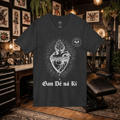 Scared Heart "Without God Nor King" V-Neck Tee
