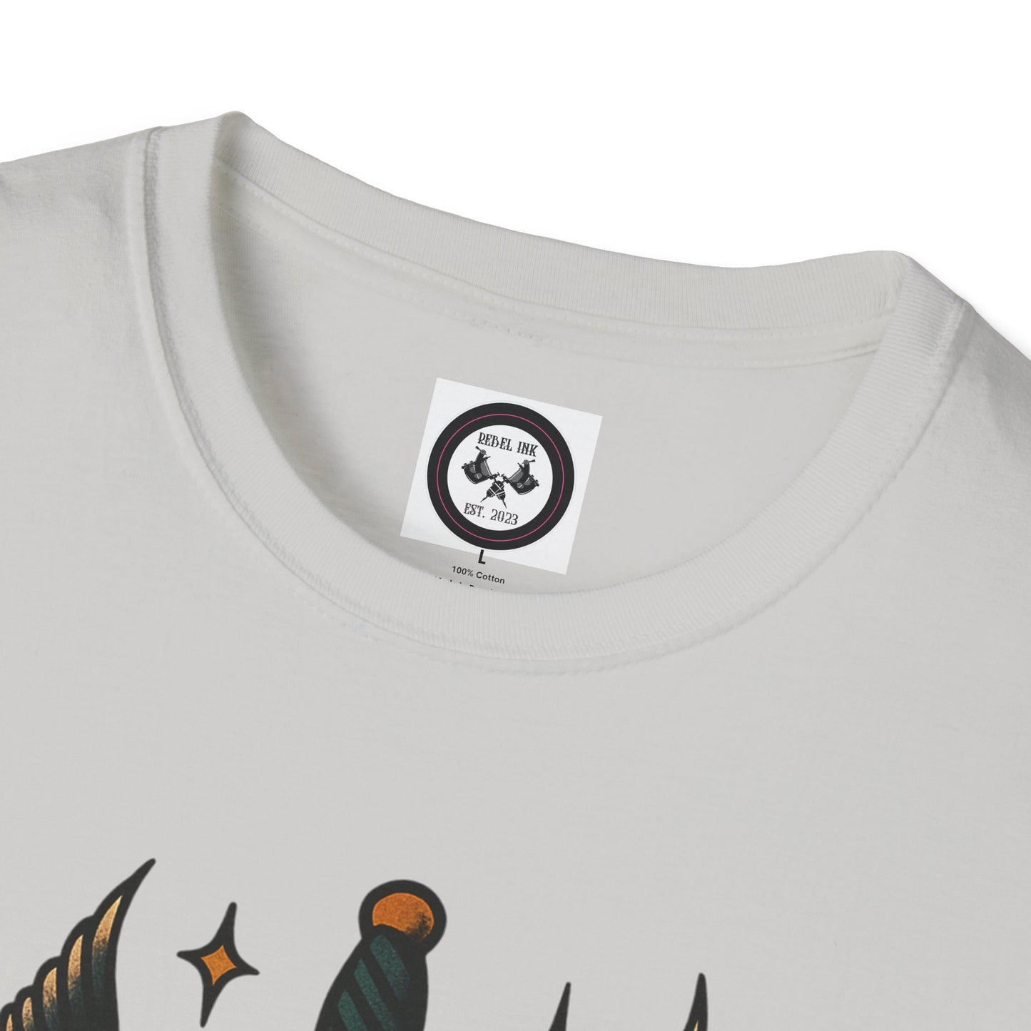 Rebel Ink Unisex Softstyle T-Shirt | Tattoo Vibe, Casual Wear, Unisex Fashion, Gift for Tattoo Lovers, Everyday Style