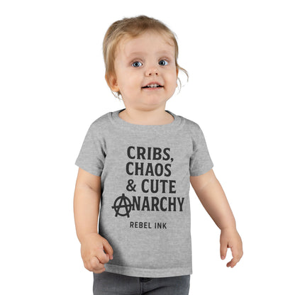 Toddler Punk T-Shirt - Cribs, Chaos & Cute Anarchy, Baby Gift, Toddler Outfits, Playtime Apparel, Kids' Graphic Tee